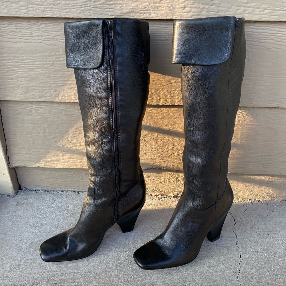 Via Spiga Heeled Riding Boots - vero cuoio | Black | 8.5